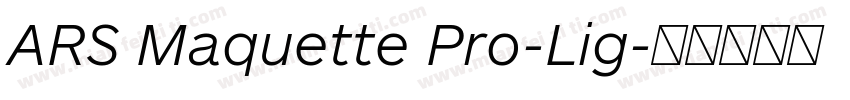 ARS Maquette Pro-Lig字体转换